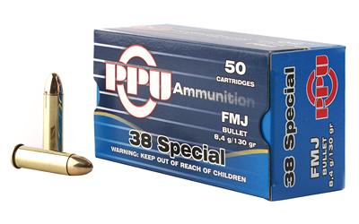 Ppu 38spl Fmj 130gr 50/500