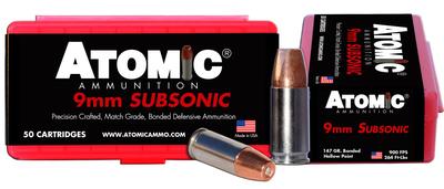 Atomic Ammo 9mm Luger Subsonic